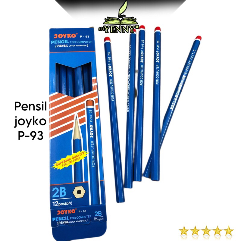 

Pensil Joyko 2B P-93 Pencil For Computer(Untuk Komputer) 1 Pack Isi 12 Pcs