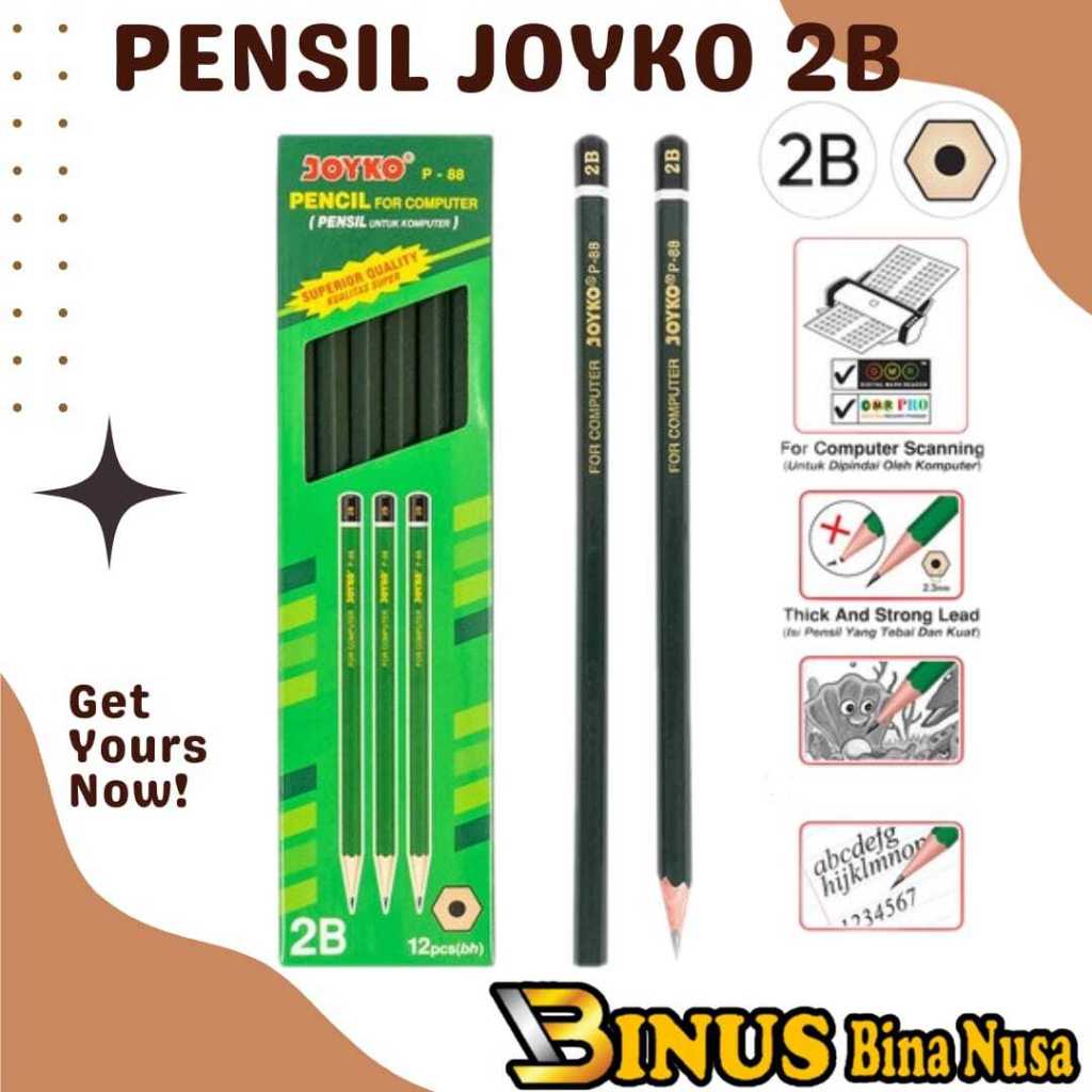 

Pensil JOYKO 2B P-88 harga per pak isi 12