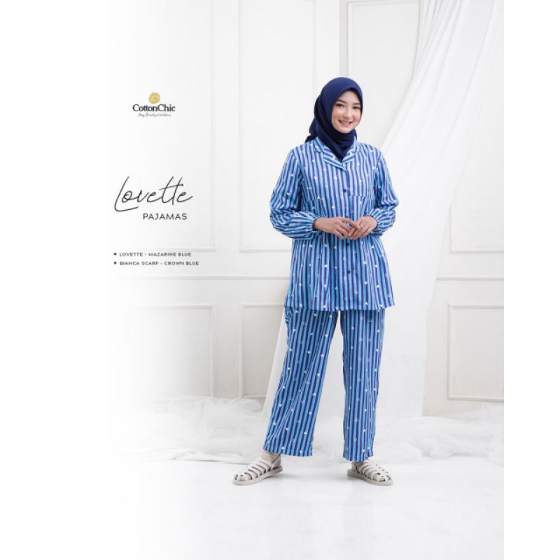 LOVETTE PAJAMAS DEWASA (RAYON MATERIAL 100% COTTON CHIC BRAND)