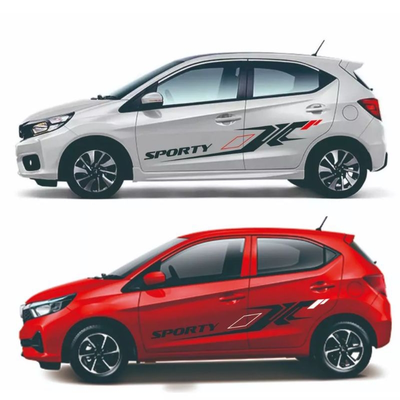 terbaru sticker mobil Honda Brio Satya Variasi body samping mobil Brio Ra Satya