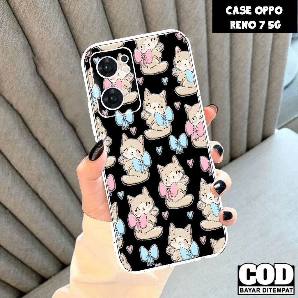 Case OPPO RENO 7 5G - Casing OPPO RENO 7 5G Motif ( DINO ) - Softcase Premium Fourside - Bening Tran