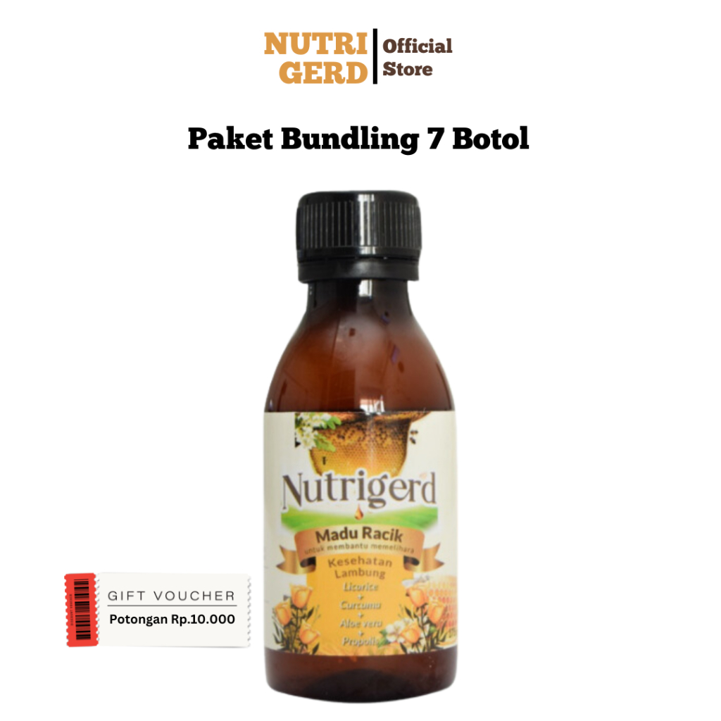 

Nutrigerd Madu Herbal Berat Bersih 175 Gram Paket 7 Botol Free Gift Voucher Rp.10.000