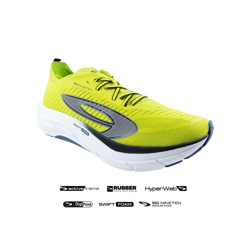910 nineten Sepatu lari /Running original HIROSHI RN-LITE - HIJAU NEON PUTIH BIRU/910 NINETEN SEPATU