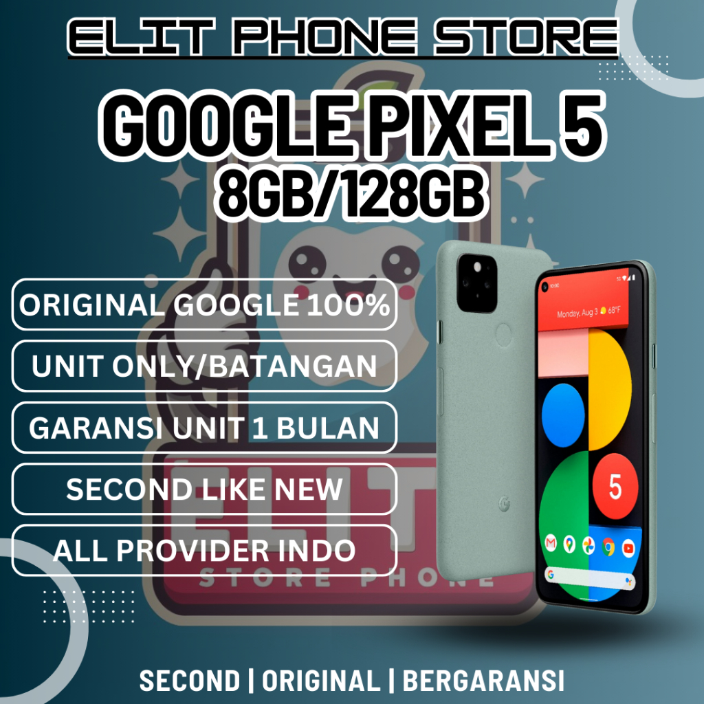 Google Pixel 5 8GB/128GB Second Original Bergaransi 100%