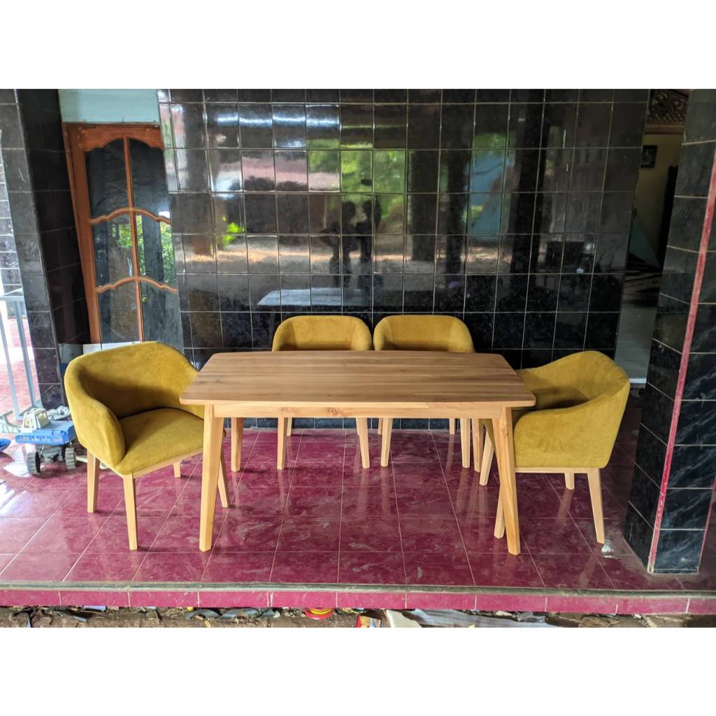 meja kursi makan legacy - VIII kayu jati