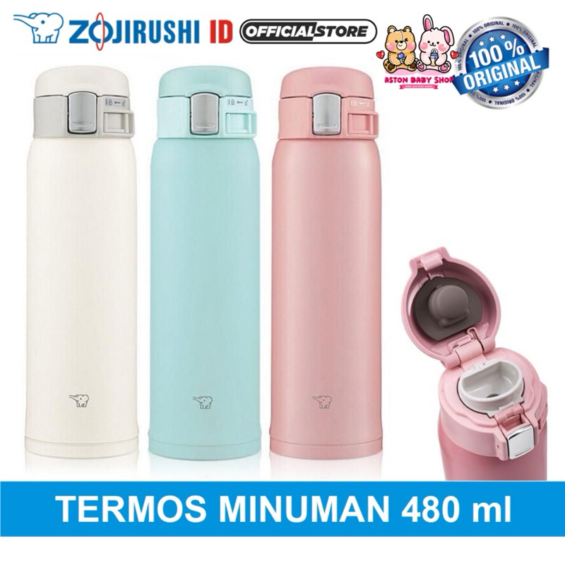 Zojirushi Stainless Steel Vacuum Bottle 480ml SM-SF48 - Thermos Air Panas/ Botol Minum Termos / Boto