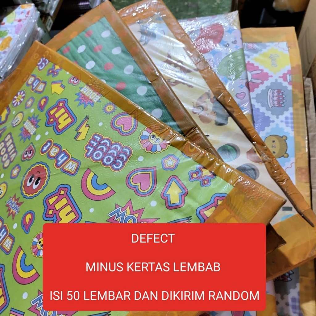 

DEFECT Kertas Kado squeezy isi 50 LEMBAR