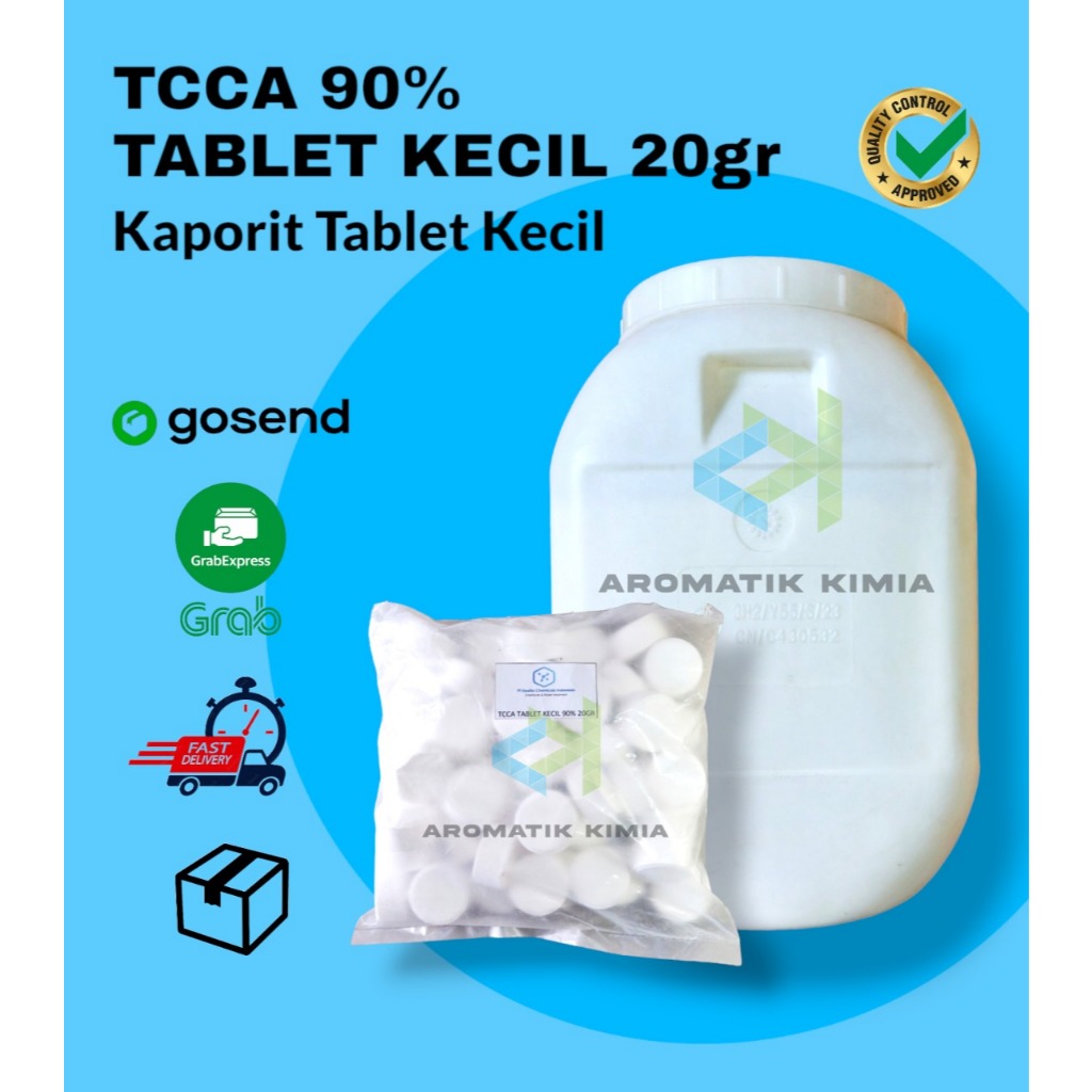 1 Kg || Kaporit Tablet Kecil/ Klorine Tablet Kecil @20 Gram/Tablet