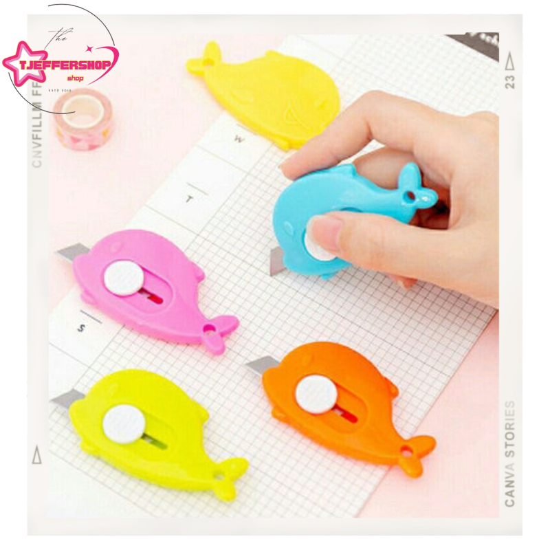 

❤[PROMO MURAH!!!]❤ PISAU CUTTER MINI DOLPHIN PORTABLE / CUTTER PEMOTONG SERBAGUNA - WARNA-RANDOM ✔️TERMURAH✔️