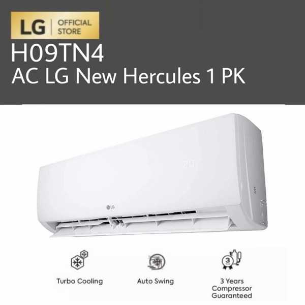AC LG 09TN 1PK HERCULES - Hemat Listrik - TURBO COOL + PASANG