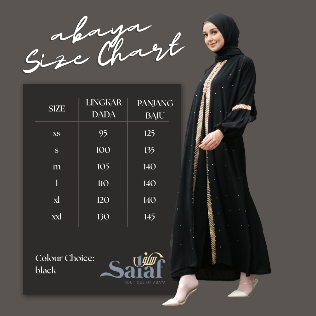 Gamis Hitam Turkey Abaya Saudi Bahan Jetblack Resleting Depan Busui-7