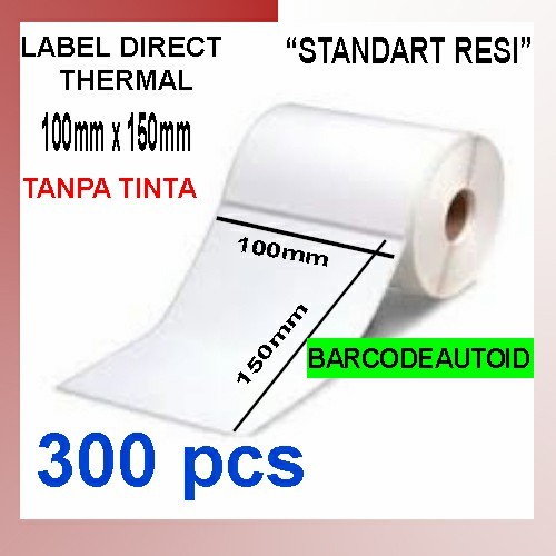 

LABEL BARCODE THERMAL 100X150MM STICKER THERMAL 100X150MM (300PCS)