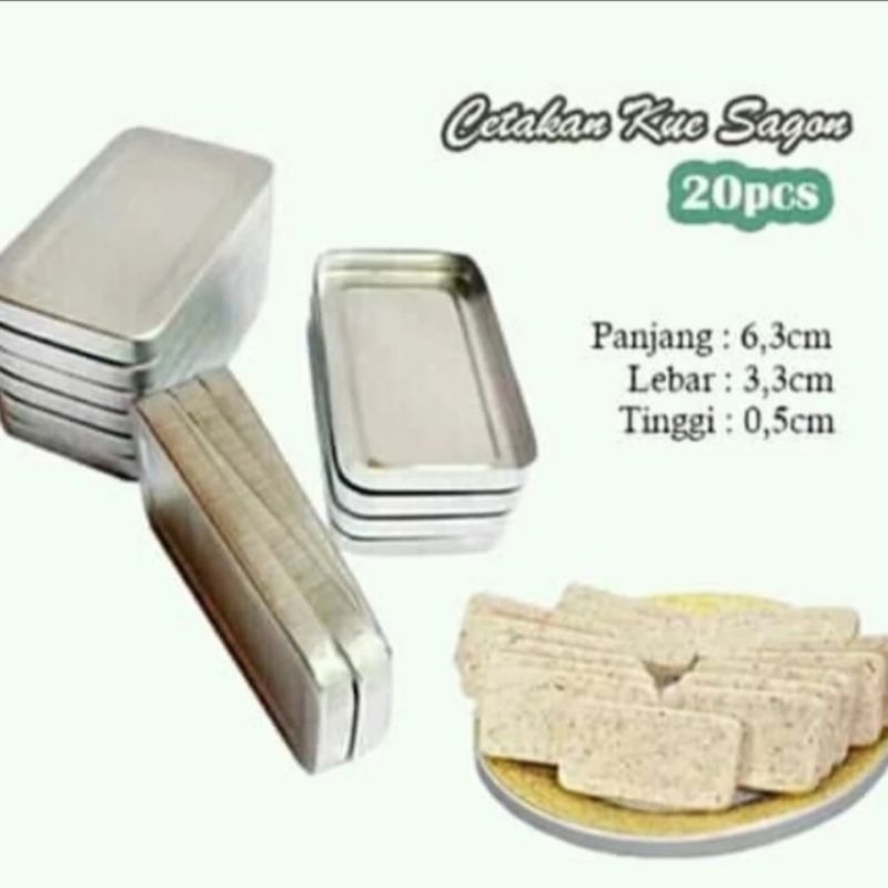 cetakan kue sagon panggang cetakan sagon bakar isi 20 pcs