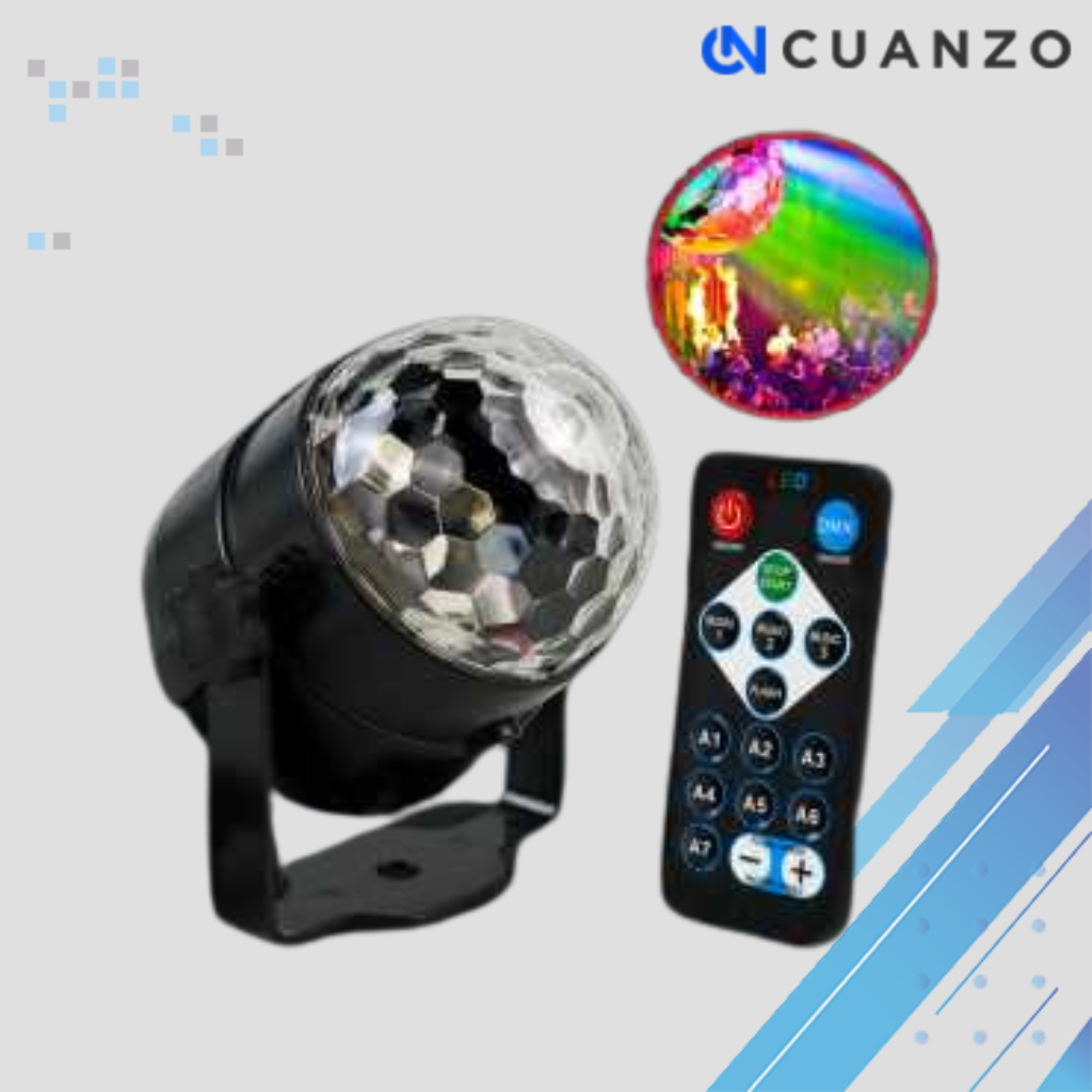 Lampu Proyektor Disco LED RGB 240V 6W with Remote Control / Lampu Disko Proyektor Bergerak Warna War