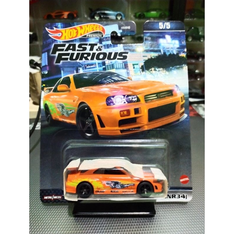 hot wheels nissan skyline gt-r bnr34 orange fast furious