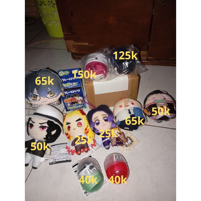 ganci boneka mochi fuwa jjk demon slayer bluelock wind breaker  CO PAKE J/NE YAH