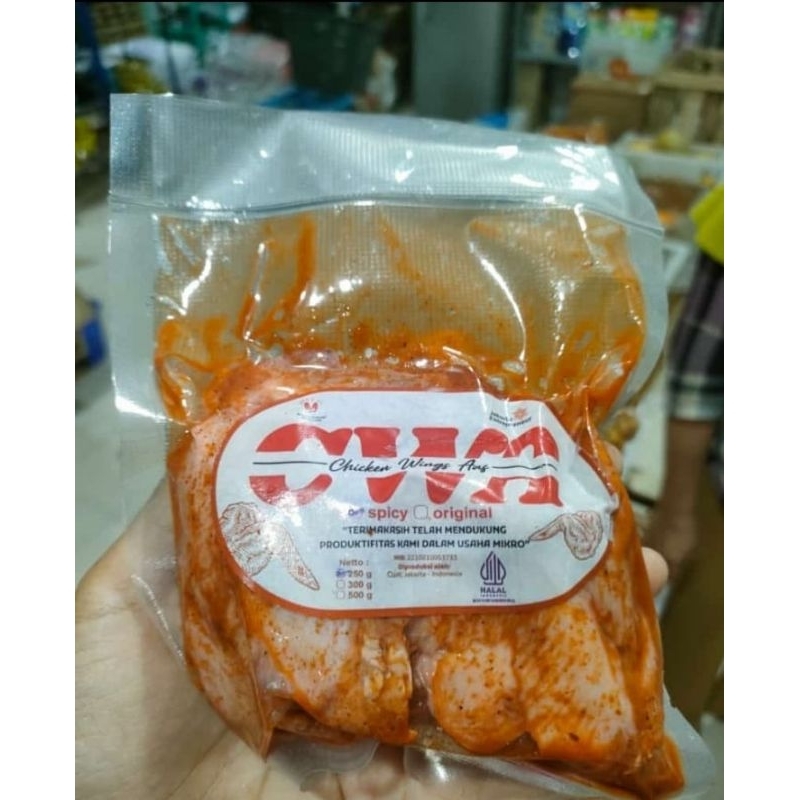 

chicken wings spicy, berat 250 gram