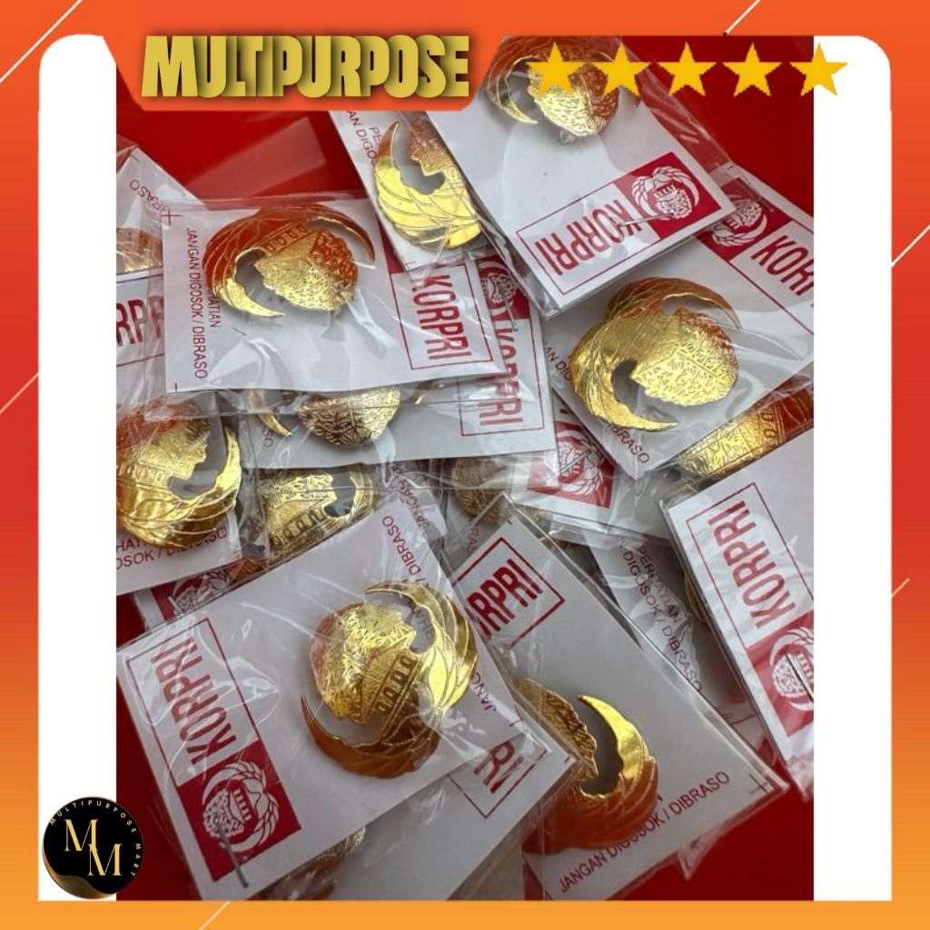 PIN KORPRI BAHAN LOGAM / KORPRI CEKUNG