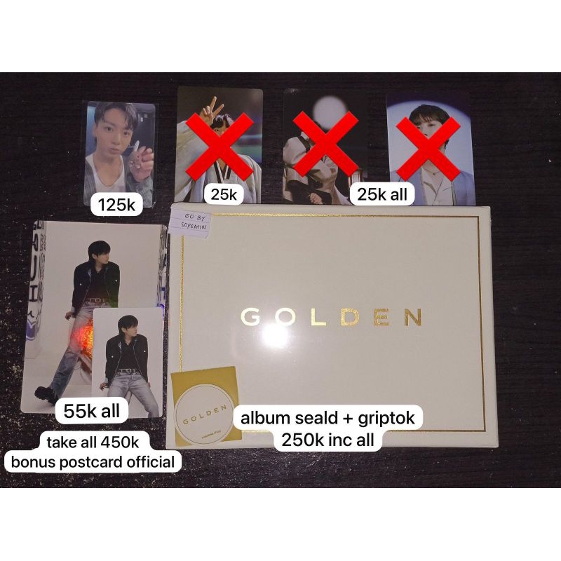 album golden jungkook | photocard jungkook (pc)