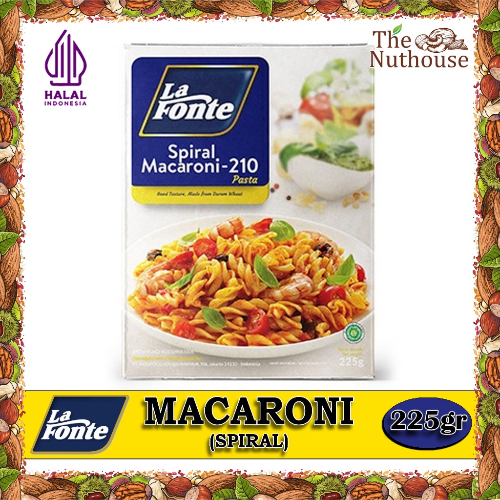 

LA FONTE Spiral Macaroni Pasta - 210 225gr [HALAL]