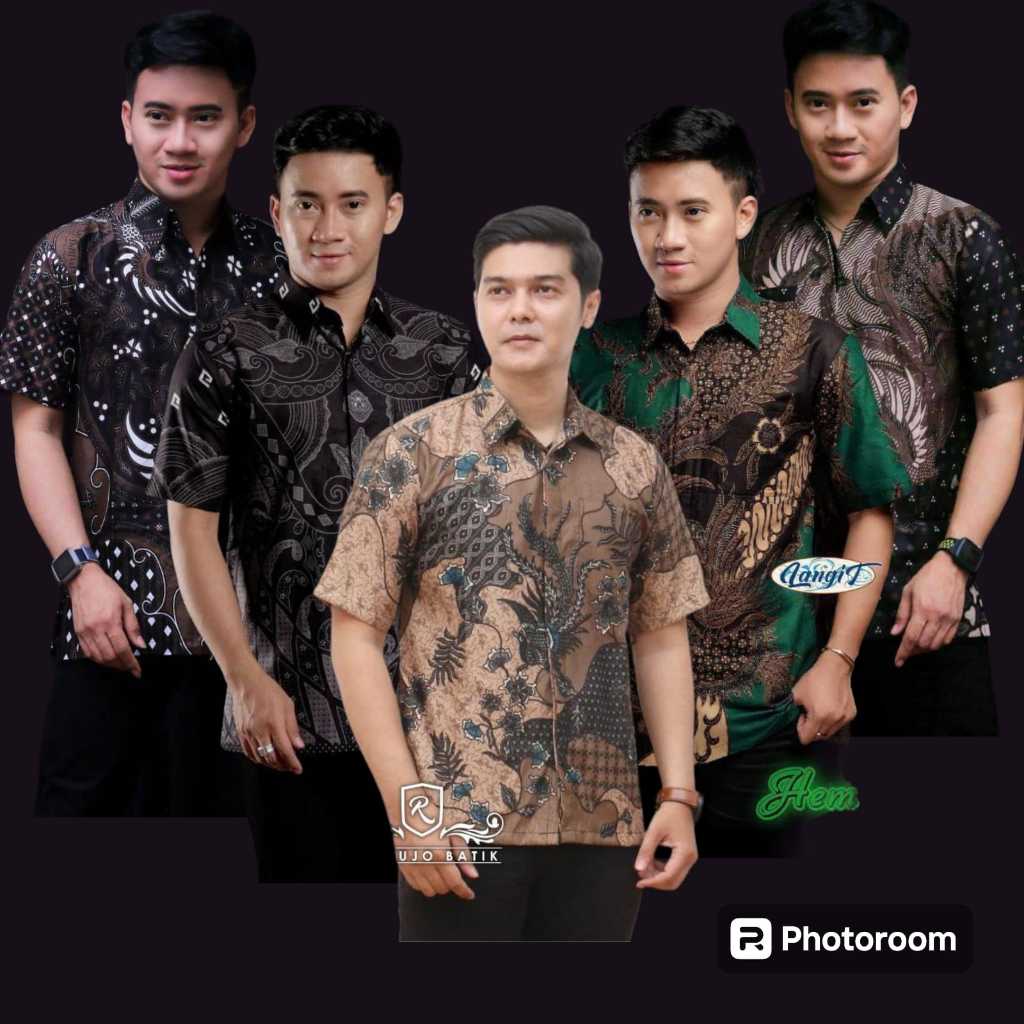 (PROMO)kemeja batik pria lengan pendek atasan batik batik pria baju batik lengan pendek baju batik p