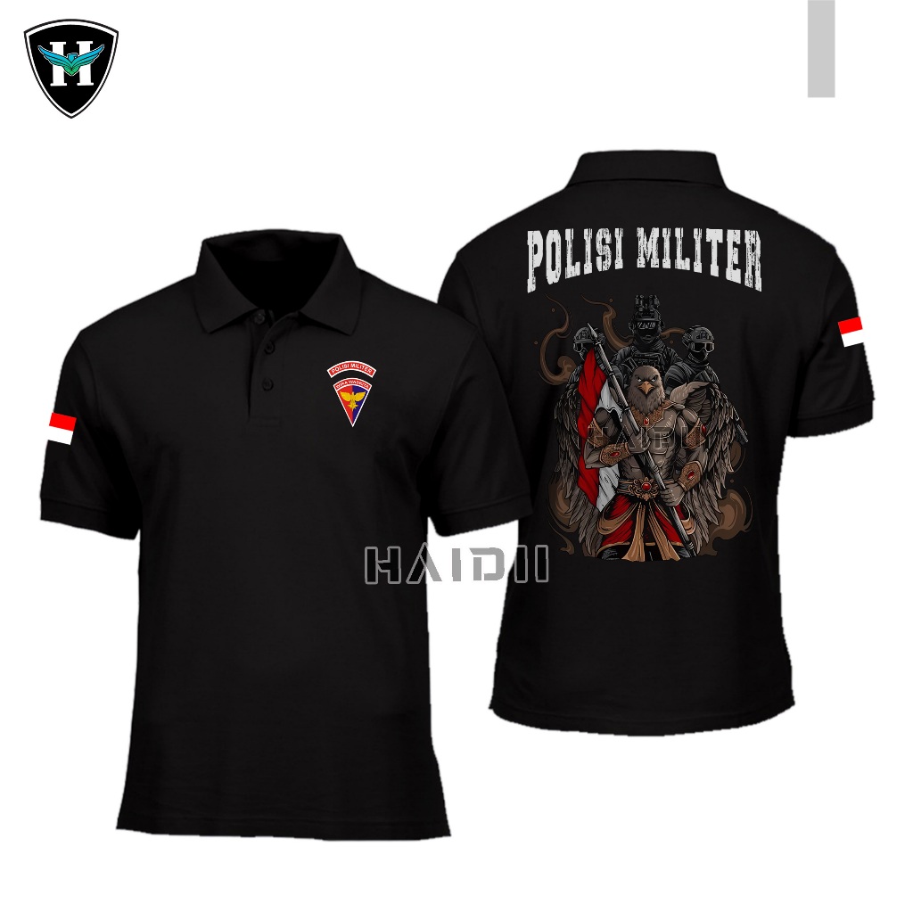 Kaos Polo Pomau / Polisi Militer / Angkatan Udara / Tangan Pendek / Tangan Panjang