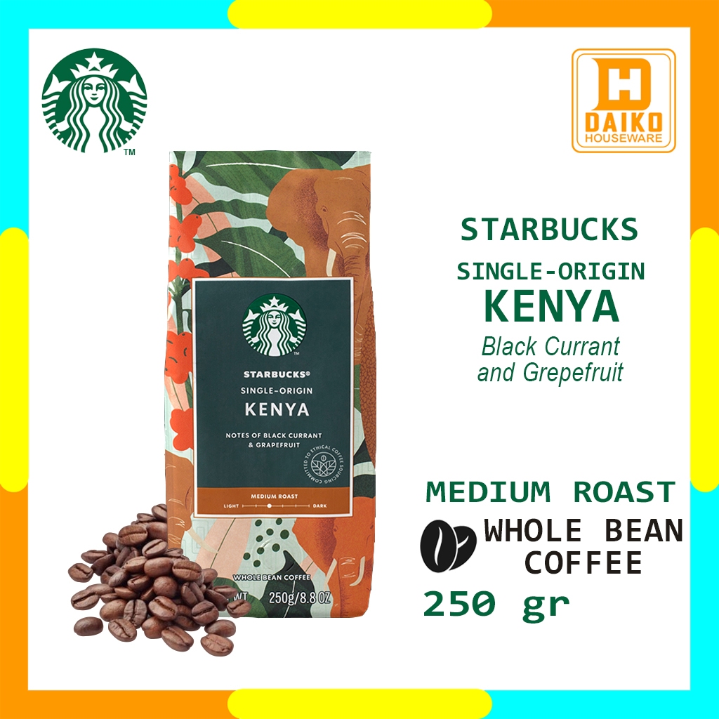 

Kopi Starbucks Whole Bean Kenya Medium Roast Coffee Sachet Bag 250gr Kopi Biji Panggang