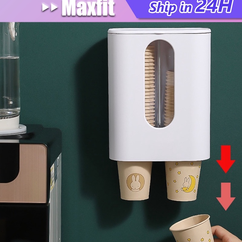 Paper Cup Dispenser Plastik Holder Dispenser Gelas Plastik Paper Cup Anti Dust Tempat Gelas Plastik 