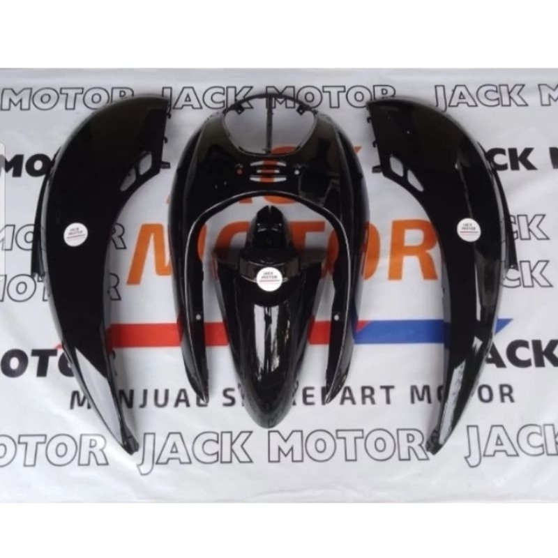 fullset body halus Honda Scoopy karbu lama warna hitam