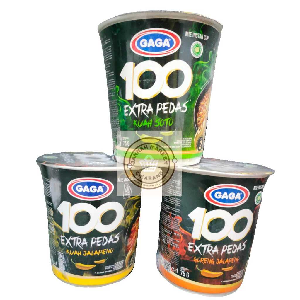 

Jual mie gaga 100 cup extra pedas All varian @75gr