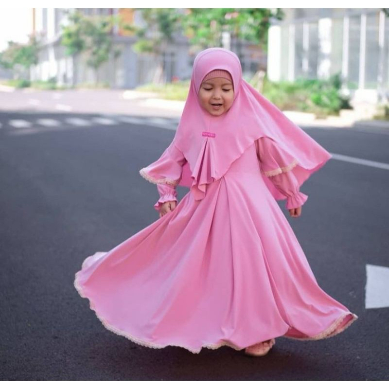 HEMAT [COD] GAMIS/DRESS ANAK TERBARU JILBAB SYARI SUPER CANTIK [Bilqis]
