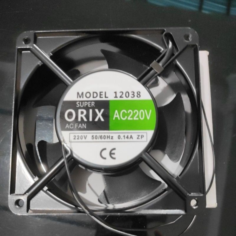 KIPAS MINI AC FAN SUPER ORIX 12038 BESI