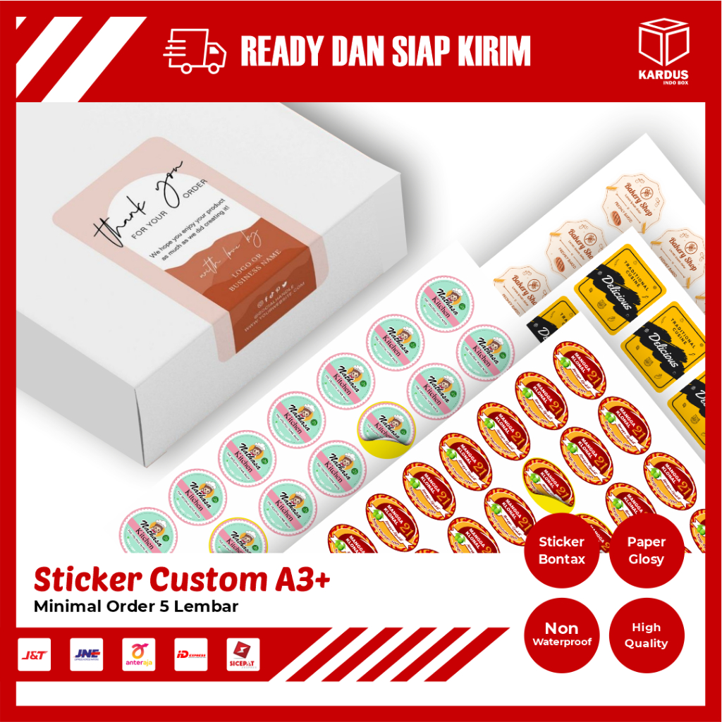 LABEL STICKER CUSTOM BONTAX A3+
