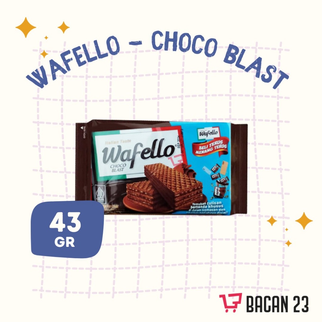 

Wafer Wafello Choco ( 5 pcs x 43 gr) Wafer Cokelat