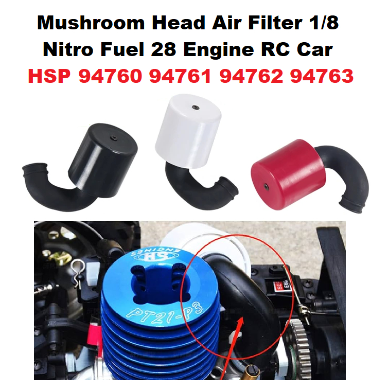 Universal Air Filter 1/8 Nitro Fuel Foam set Engine 21 25 28 RC Car HSP 94760 94761 94762 94763 cast