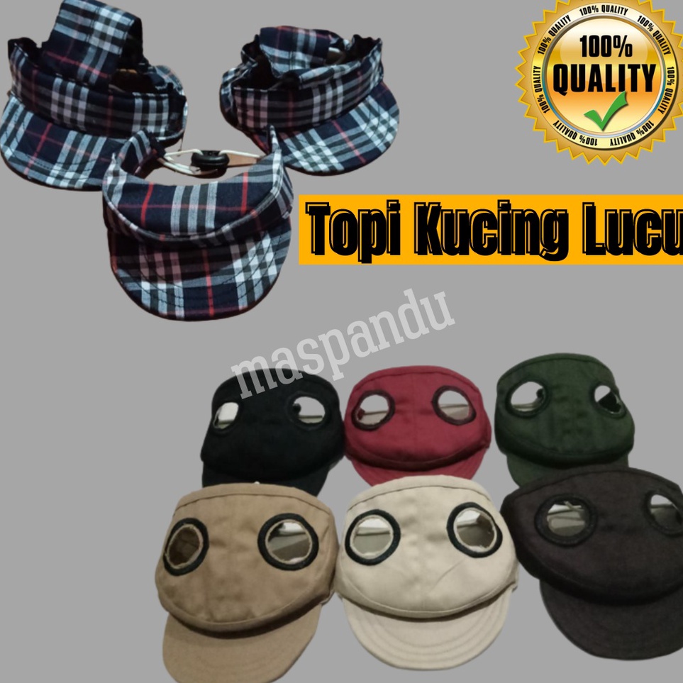 Topi Kucing Aksesoris Hewan Lucu Topi Kucing Pororo