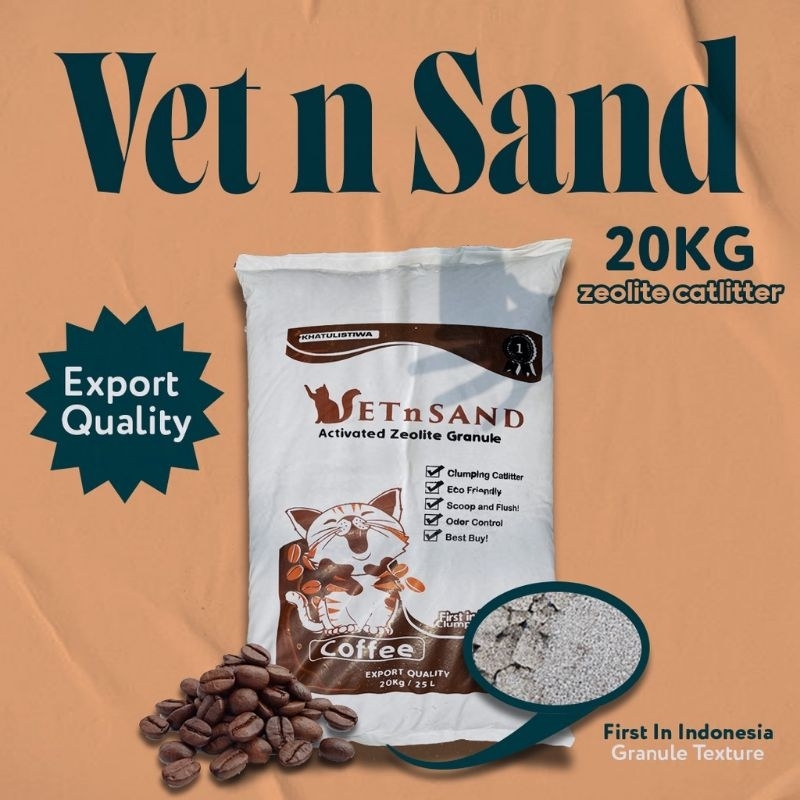 Vetsand Pasir Kucing Gumpal Wangi Kopi 20kg