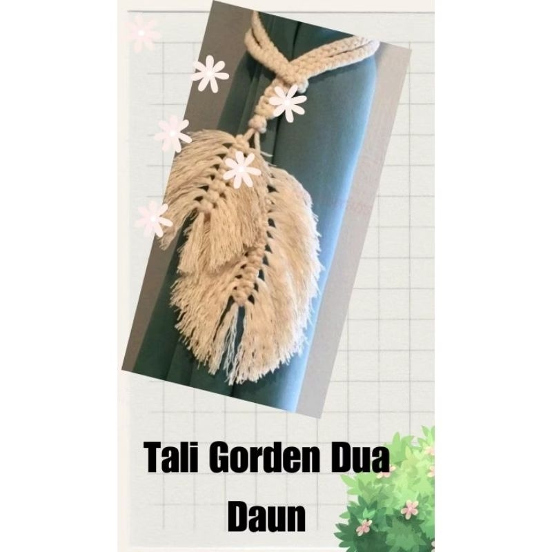 Tali Gorden Dua Daun Macrame Murah, Unik, Cantik, Estetik