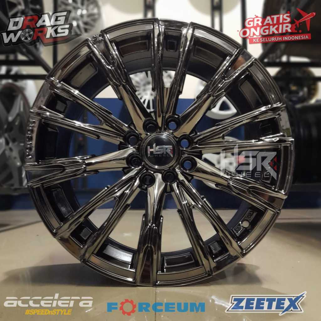 VELG MOBIL HSR SENORITA R17 WARNA BLACK CHROME UNTUK ACANZA RAIZE CITY VIOS MAZDA ROCKY DLL