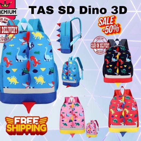 SIZE SD COD  Tas Dino Unik  Tas dinosaurus Unik  tas sekolah anak DINO SD  Tas Anak Karakter bentuk 