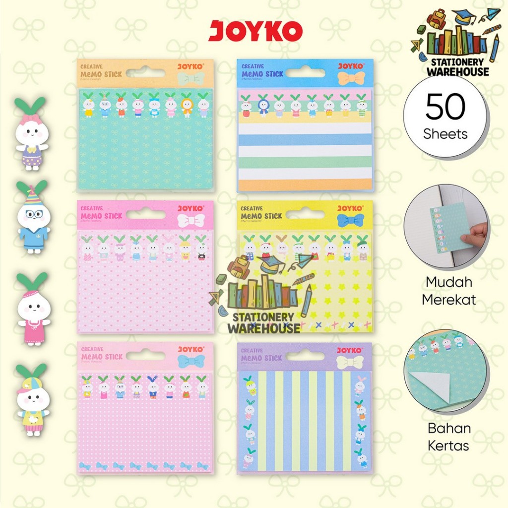 

Memo Stick Sticky Note Kertas Memo Memo Tempel Joyko MMS-42 Creative
