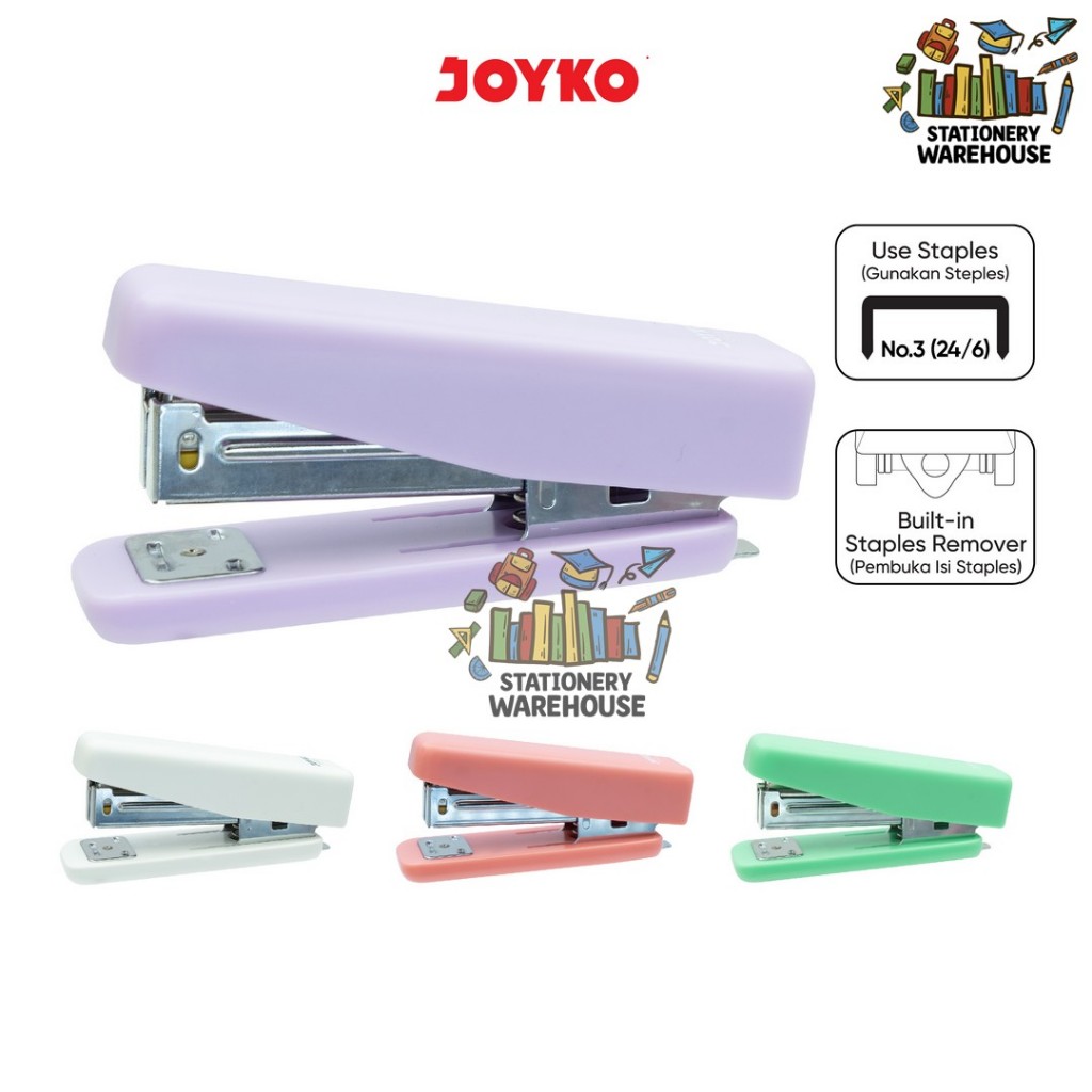 

Stapler Stepler Jepretan Joyko ST-23 Putih , Ungu , Merah Muda , Hijau