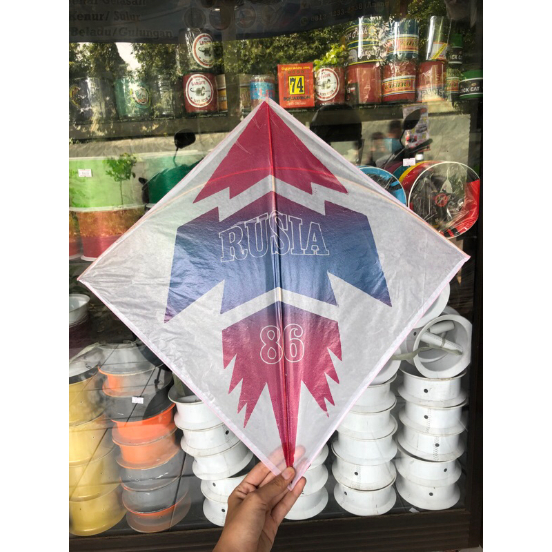 (50 pcs)LAYANGAN SUKOI STANDART- Layang-layang Arku rapi Simetris Bertenaga