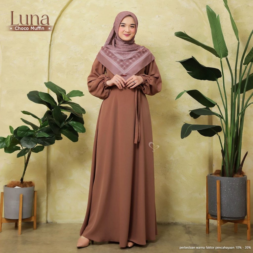 Luna dress by salvina hijab / gamis / baju muslim / gamis muslim / dress muslim