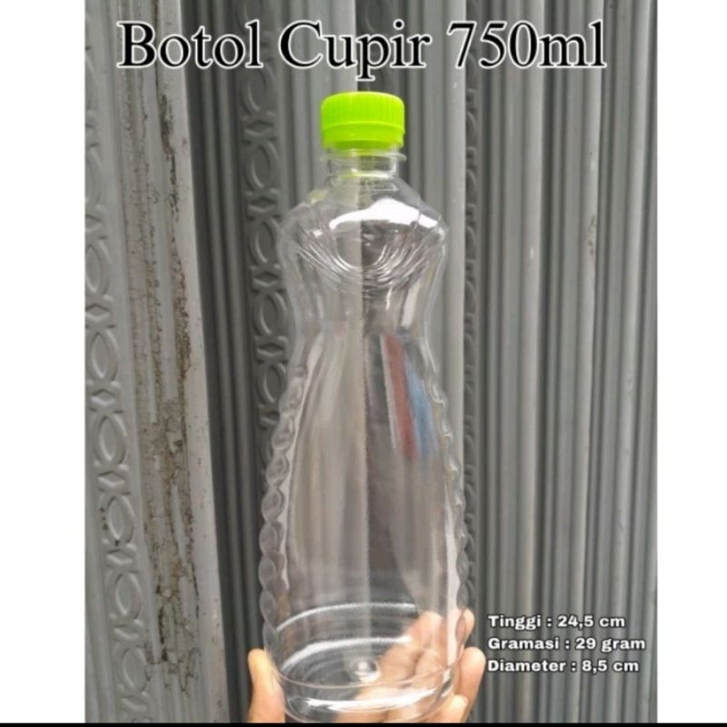 (MINIMAL ORDER 72PCS / 1 BAL) Botol Plastik Cupir 750ml Long neck / Botol Sunlight Kosong/ Botol Cuc