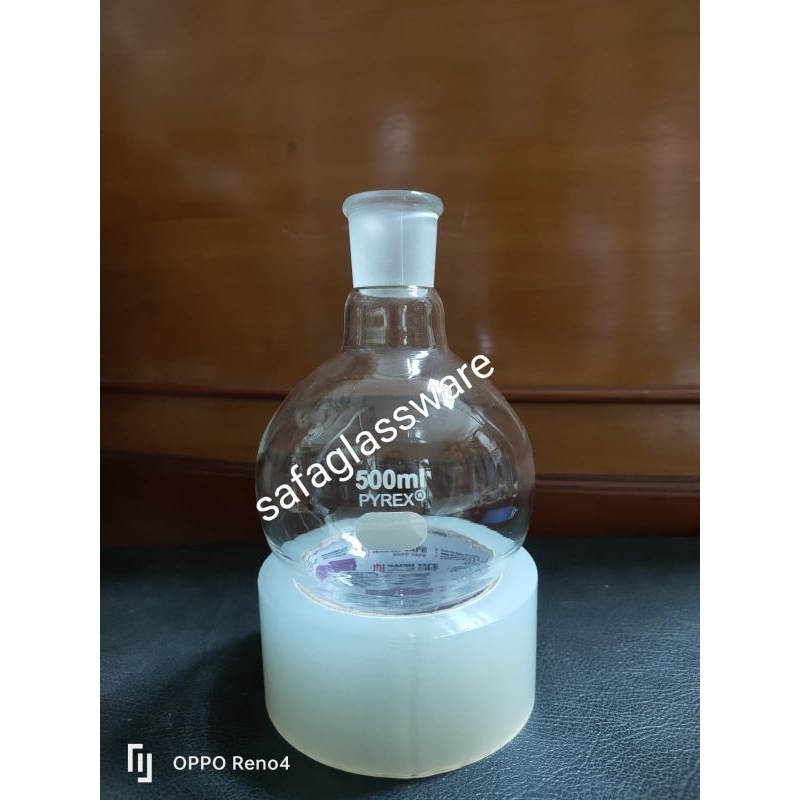 Labu Alas Bulat/ Labu Didih /Boiling Flask 500ml Pyrex