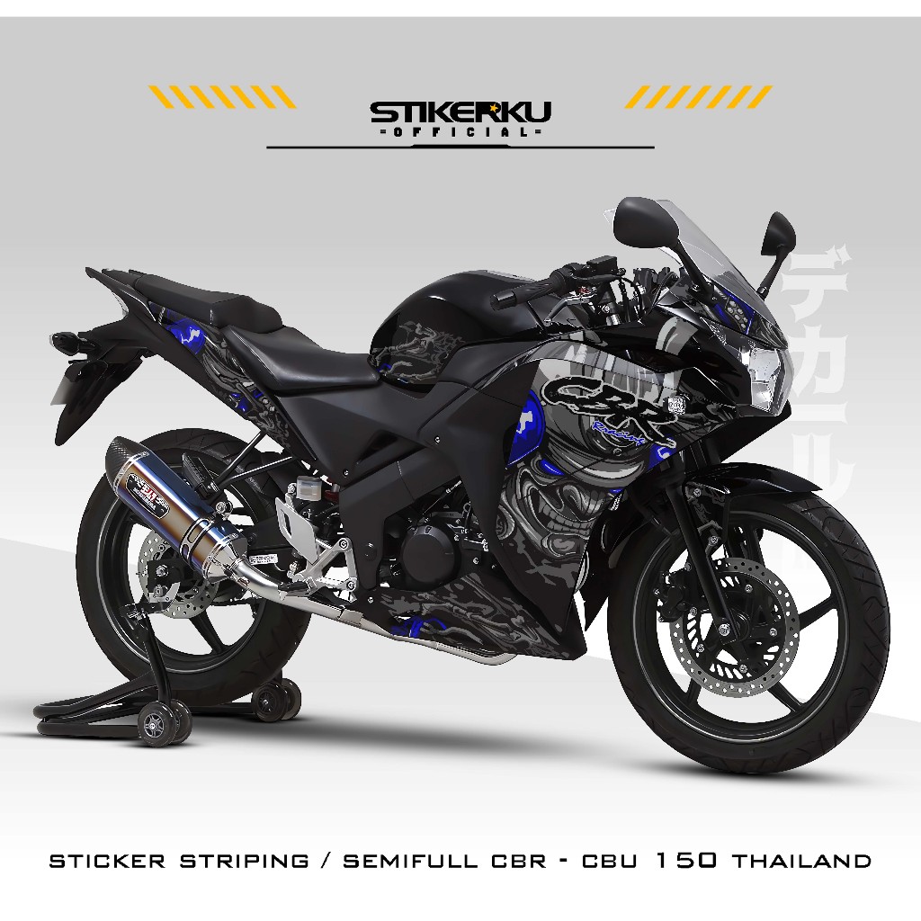 STRIPPING CBR CBU 150 THAILAND / MOTIF 2 / MODIF CB150R CBU / VARIASI CBR150 / STIKERKUDECAL