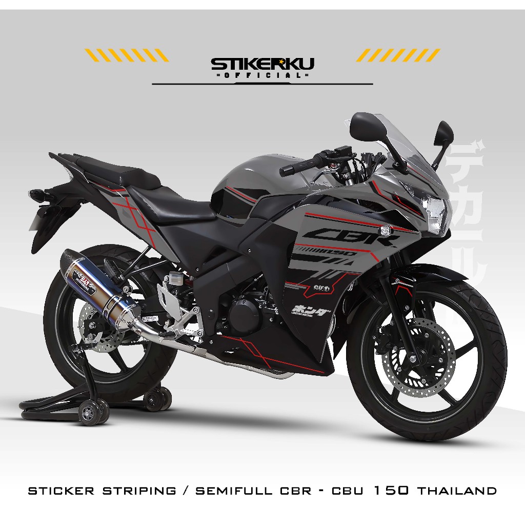 STRIPPING CBR CBU 150 THAILAND / MOTIF 7 / MODIF CB150R CBU / VARIASI CBR150 / STIKERKUDECAL