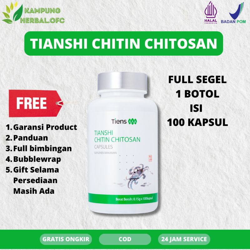 Tianshi Chitin Chitosan Original Solusi Gerd | Magh Asam Lambung & Manajemen Berat Badan Herbal Tianshi - BPOM