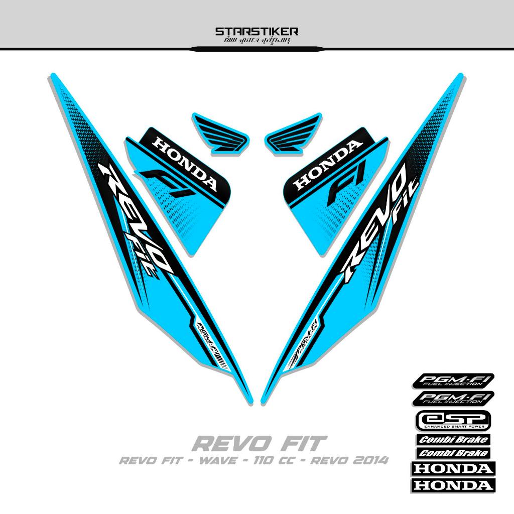 Striping Revo Fit Motif 31/2014/Fi/Stiker Revo Fit/Sticker Revo Fit/Stock Decal Wave 110/Revo Kapini